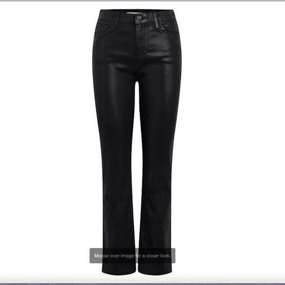 NWT Hudson Nico Mid-Rise Coated Stretch Straight-Leg Ankle Jeans - Picture 3 of 4